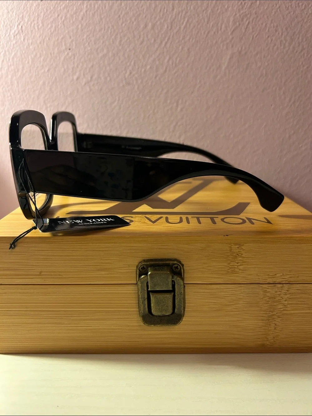 NY.Sunglass Black Oversized Square Women's Eyeglasses